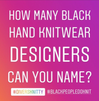 black knitwear designers IG post